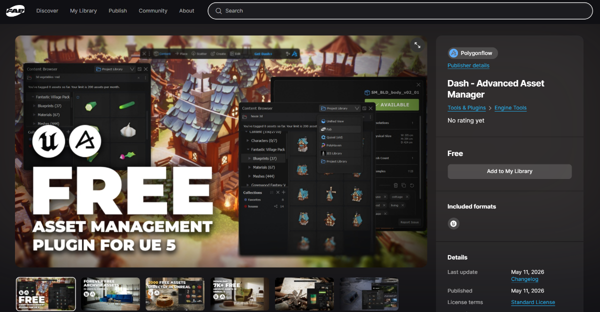 Nuevo lanzamiento: Dash Content Browser llega gratis a FAB para Unreal ...
